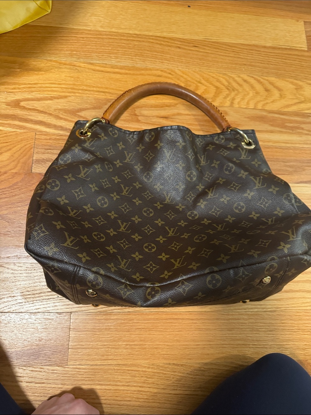 Louis Vuitton Brown Monogram Canvas Leather-Trim Tote
